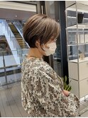 武蔵小杉脱白髪染めハイライトベージュカラー