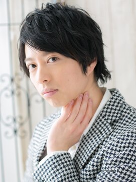 モッズヘア メン 新所沢店(mod's hair men) 斜めバングオシャレ短髪パーマ黒髪ショートウルフE新所沢