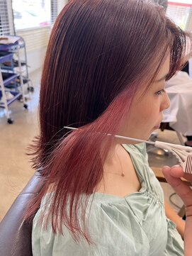 ラ メール ヘア デザイン(La mer HAIR DESIGN) インナーカラー/ピンクカラー