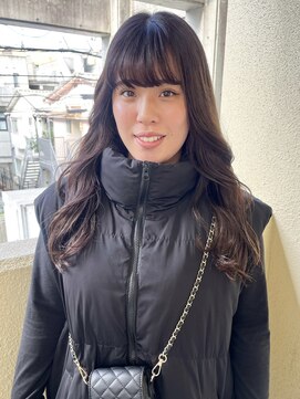 ラミエ バイ メルト 吉祥寺(lamie by melt) "久保田"ワイドバング切りっぱなし韓国風ヘアレイヤーカット