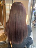 透明感カラー×くすみピンク