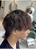 マッシュウルフ×ツイストスパイラルパーマ