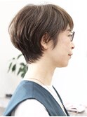 50代60代オリーブグレージュ脱白髪染め愛されミセスショート