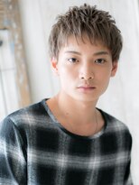 メンズヘア ビーセカンド 草加店(MENS HAIR B-2) 10代20代ブリーチデザインくせ毛風メンズショートX草加