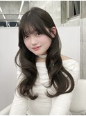韓国レイヤーカット/顔まわりカット/内巻き　上野