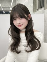 韓国レイヤーカット/顔まわりカット/内巻き　上野