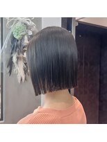 ロンドシエル 横浜(Lond ciel)&nbsp;イメチェン外ハネボブ美髪ワイドバングミディアムレイヤーカット