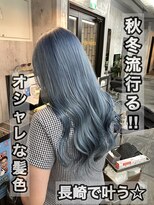 コワファースト長崎シャンプーボーイ 2nd(COIFF1RST 長崎 SHAMPOO BOY)&nbsp;長崎ハイトーン 韓国カラー ブルーシルバー ケアブリーチ