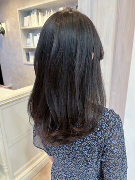 福山人気20代30代40代ゆるふわカールデジタルパーマ艶ブラウン