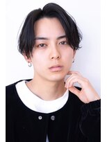 エフエム 明大前(FM)&nbsp;MEN’SHAIR×ナチュラルセンターパート/フェザーパーマ/メンズ