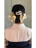 卒業式ヘアシニヨン