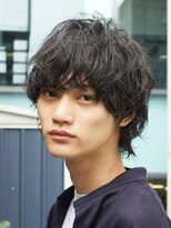 バイフィフス 原宿/表参道(by fifth)&nbsp;原宿シャドウパーマメンズカットラウンドマッシュウルフスタイル