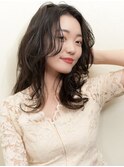 毛先外ハネ×エアリーカール