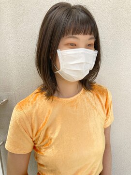 カサネ(casane) 【CASANE下北沢】オン眉バング×ダークオリーブカラー