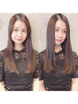 アフィーロ(ACHFILO) 前髪エクステ20代30代大人女子　ココアブラウン　韓国人風透け感