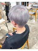 メンズホワイトシルバーカラー