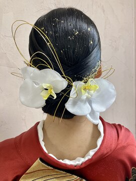 オブジェ(OBJET) 成人式、振袖ヘアセット　シニヨン