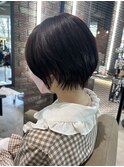 ダークグレージュマニッシュショートワンホンヘア