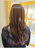 ベージュ×スモーキーバイオレット