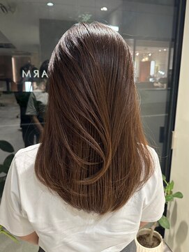 ミズチャーム(Ms.CHARM) 丸みロング/オレンジブラウン