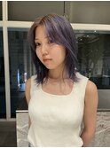 beige × purple design