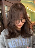 ブリーチ無し透明感グレージュ