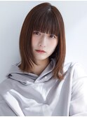 【La fith】マロンブラウン×ミディアムストレート