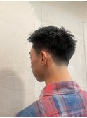 ブルーブラック/スペインカール/スパイキーショート/心斎橋 