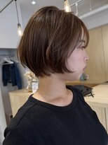 バベル アット フルリール 甲子園口(BABEL at fleurir)&nbsp;小顔ショートオリーブグレージュショートボブ髪質改善韓国ヘア