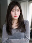 ☆レイヤーカット毛先ワンカールくせ毛風カール薄めバングデジパ