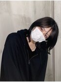 デザインカラー／レイヤーカット/ウエットヘア/オリーブベージュ