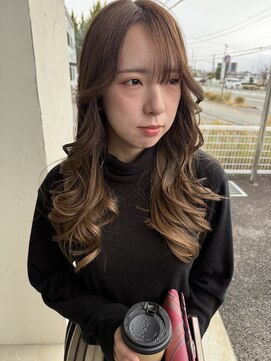 ウル(uLu.) 韓国ヘア/レイヤースタイル/レイヤーカット/グレージュ/20代人気