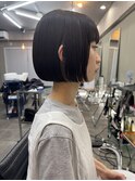 くびれヘア/暗めカラー/アプリコットオレンジ/縮毛矯正
