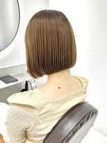 エン バイ ユアーズヘア 銀座店(eN° by youres hair) 前下がりボブ タッセルボブ 髪質改善縮毛矯正 くすみベージュ