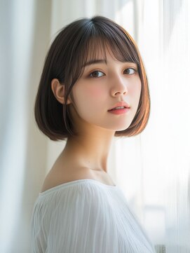 メロリッチ(MELLORICH) 透明感あふれる☆大人可愛いナチュラルワンカールボブ