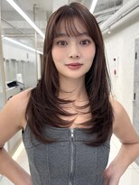 エジョン 三鷹店(Aejon)&nbsp;三鷹吉祥寺ロングレイヤーワインレッドココアブラウンボルドー