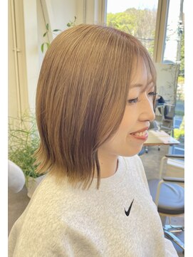 ユキ 八事(yukii) ミルクティベージュ/ブリーチカラー/透明感カラー/ボブ/八事