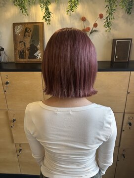 ココロヘアー ウィル 半田山店(Cocolo hair Will) レイヤーボブとピンクベージュ