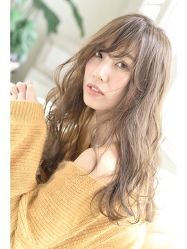 アヴァンス なかもず店(AVANCE.) シースルーバング×ラフウェーブ×ハイライト×レトロウェーブ