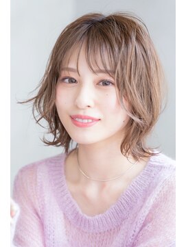 ロジッタ(ROJITHA) 【ROJITHA】ミルクティブラウン×外ハネボブ