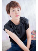 マニッシュ＆クール！ピンクブラウンマッシュヘアa1