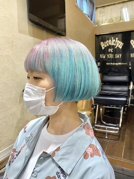 サムブリッジ(SOMEBRIDGE) ★ コットンキャンディーカラー x 刈り上げショートボブ （SBL）