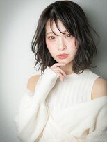 モッズヘア 上尾西口店(mod's hair)&nbsp;チャコールグレー地毛風カラーミディアムボブw上尾20代30代40代