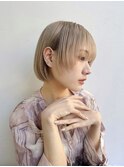 大人ショートボブ前髪ありマッシュ丸みひし形丸顔面長絶壁K02-27