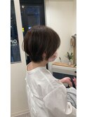 【ショートボブ】ハンドドライでまとまるふんわりショートボブ