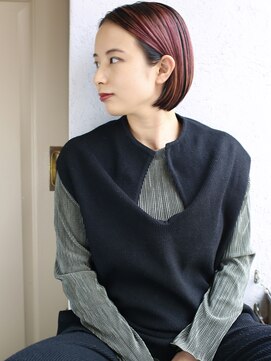 バース(BIRTH) 天神【BIRTH】似合わせカット×ミニボブ×レッドブラウン　7