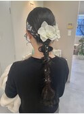 タイト編み下ろし/お呼ばれヘア