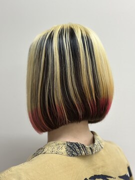 アージュ(age) ミニボブ＋アンブレラカラー×ピンク