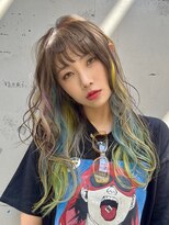 ディレクション(Direction)&nbsp;インナーカラー　ユニコーンカラー　派手髪　デザインカラー