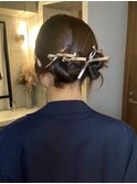 【あきら】ヘアセットカチモリリボンアレンジ卒業式ヘア結婚式